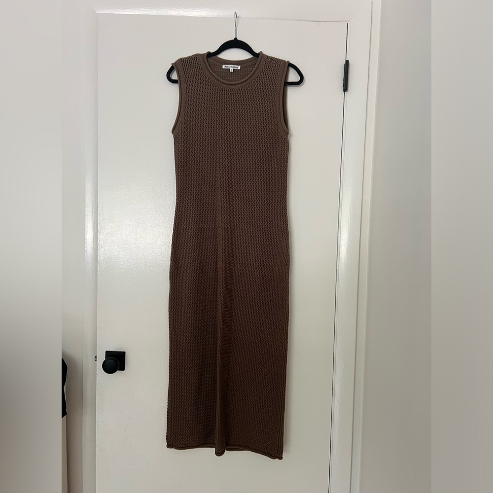 Reformation Nolan knit dress in sitake brown USA medium - Picture 13 of 13